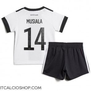 Germania Jamal Musiala #14 Prima Maglia Bambino Mondiali 2022 Manica Corta (+ Pantaloni corti)